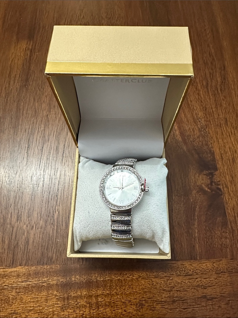 Silver toned watch